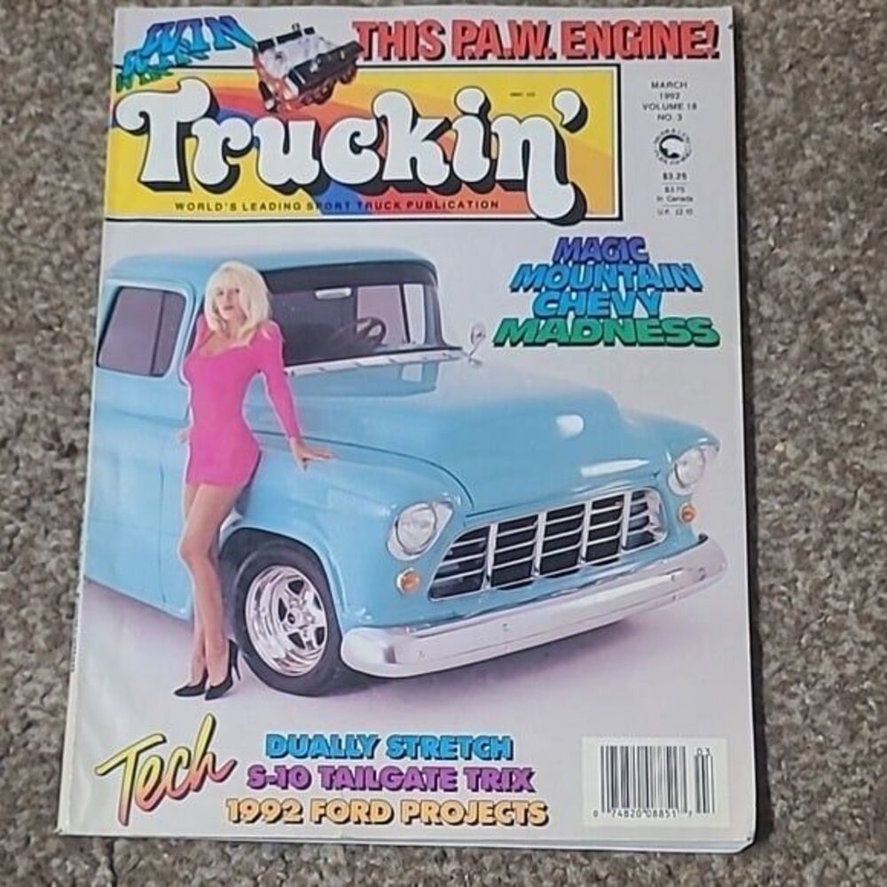 *4A Truckin' Magazine March 1992 vintage sport truck publication Chevy madness